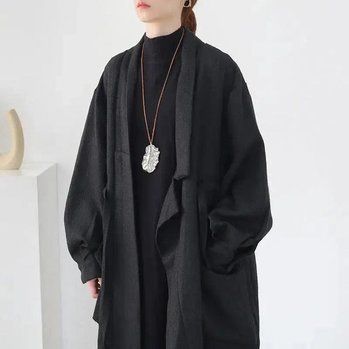 trench coat women Stylish Lace-Up Black Cotton Trench Coat by Thebesttailor