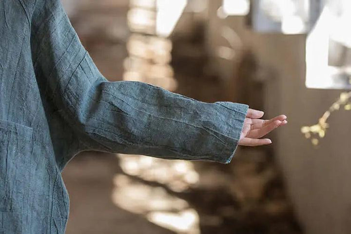 linen shirts women and linen tops for women ladies linen tops-Women's coat-Thebesttailor-Thebesttailor