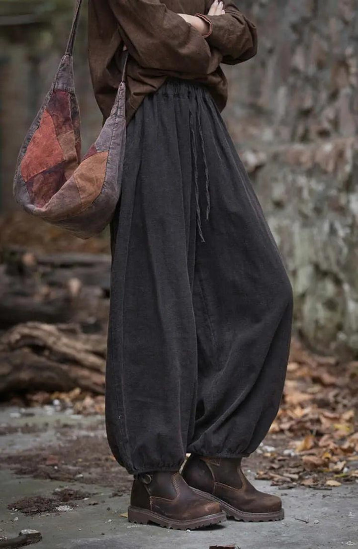 Vintage-inspired Linen Carrot Pants for Modern Women-Women's pants-Thebesttailor-Thebesttailor