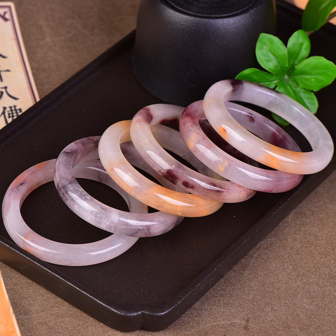 Elegant Violet Jade Bracelet For Women In Chinese Style