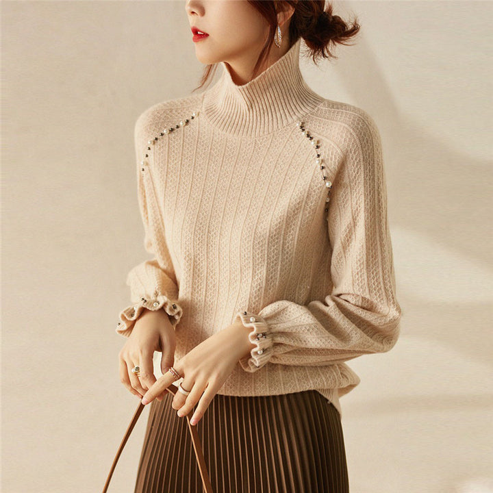 Stylish Women's Slim Turtleneck Knitted Pullover Top