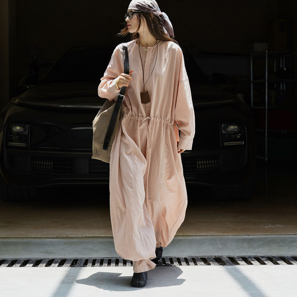 Lyocell fiber loose jumpsuit for women by Thebesttailor