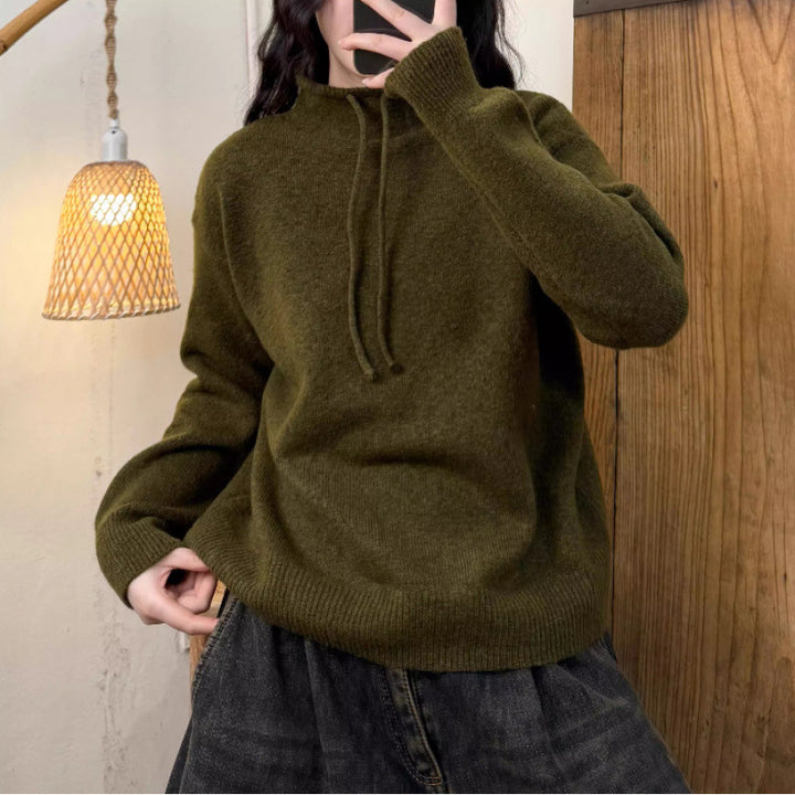 Women's Pullover Long-Sleeved Alpaca Sweater