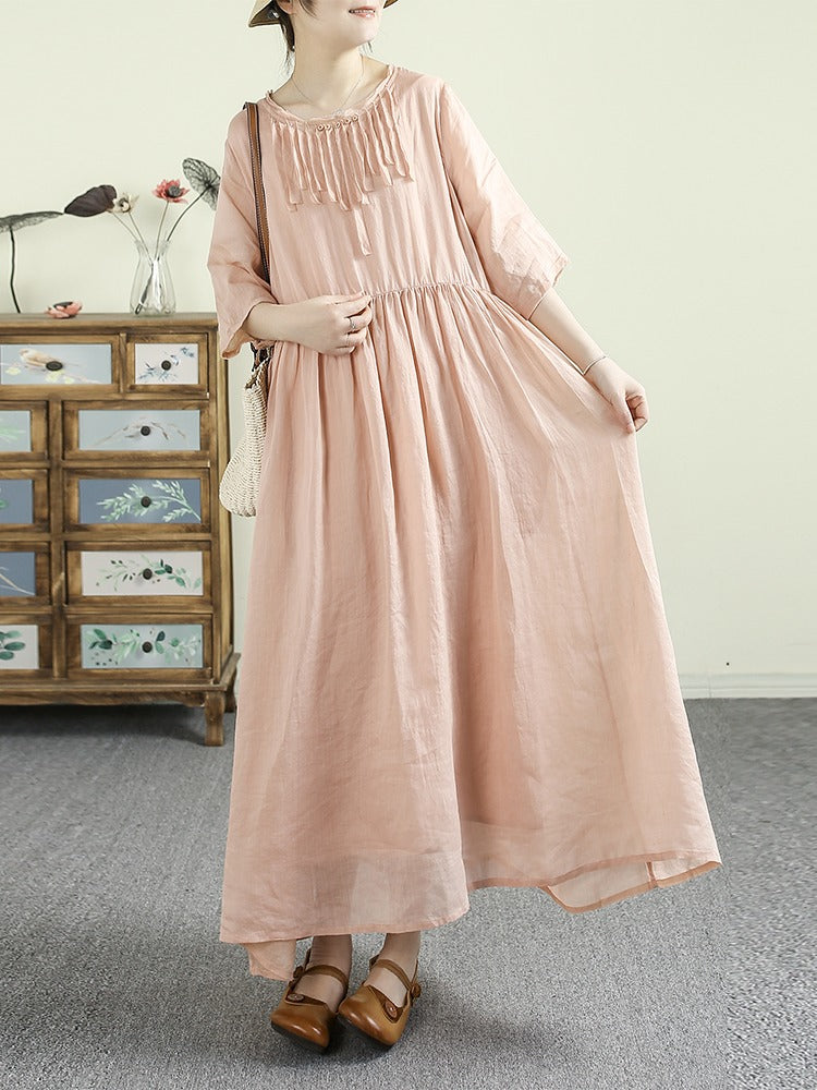 Summer Casual Linen Dresses for Women by Thebesttailor