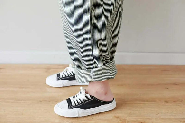 Summer Cotton Striped Casual Overalls with Pockets for Women-Women's pants-Thebesttailor-Thebesttailor