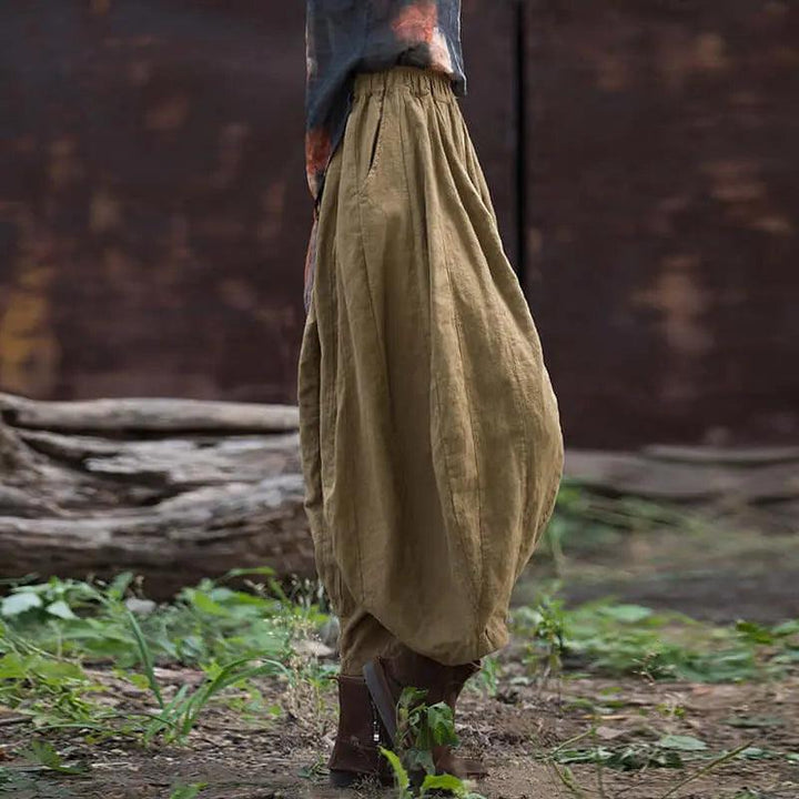 Linen Harem Pants for Women: Comfy Casualwear-Women's pants-Thebesttailor-Thebesttailor