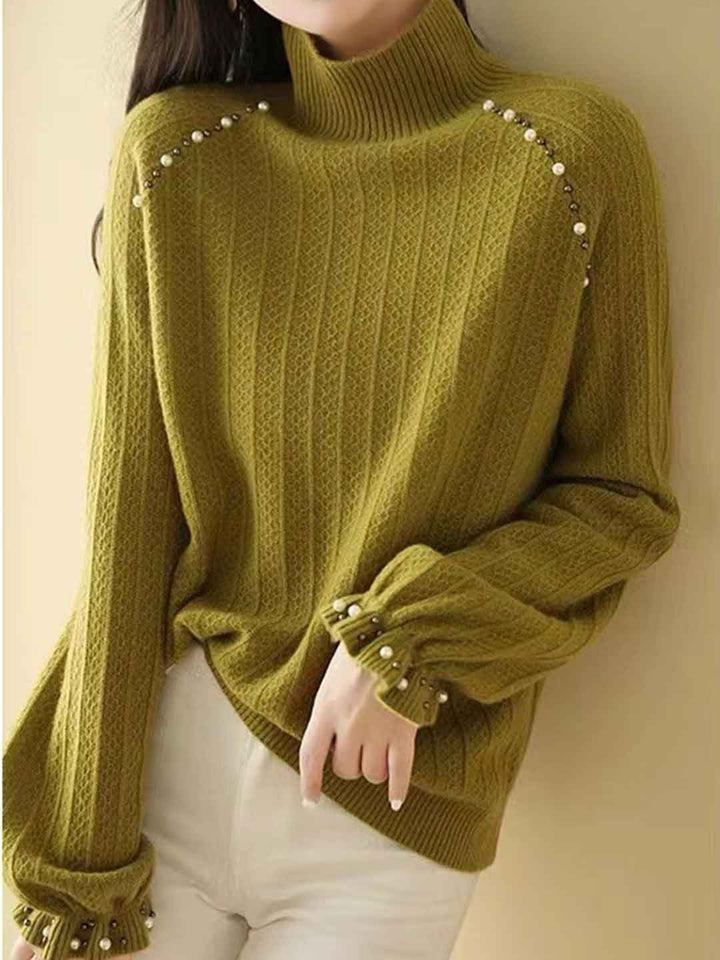 Stylish Women's Slim Turtleneck Knitted Pullover Top