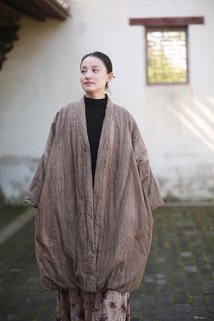 Women's linen-filled winter warm coat