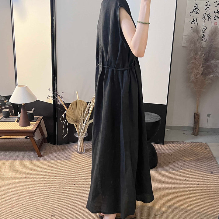 Casual Sleeveless Linen Long Dresses