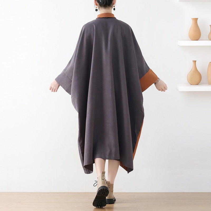Cotton Patterned Loose Fit Oversized Shirt Dress