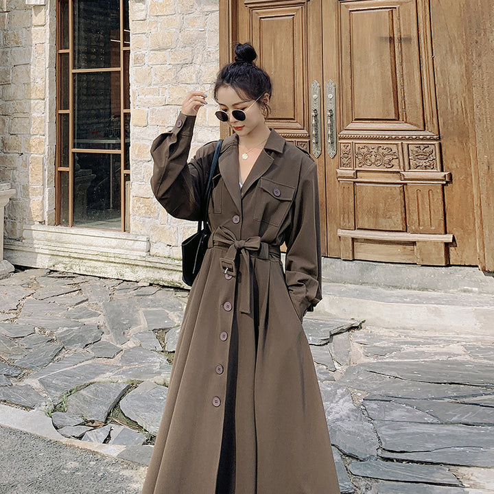 New Fall/Winter Waisted Fashionable Trench Coat