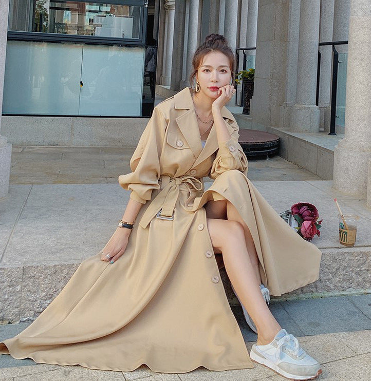 New Fall/Winter Waisted Fashionable Trench Coat