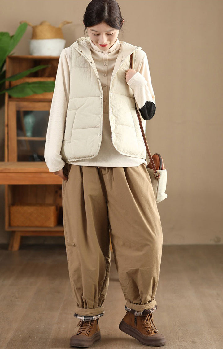 Winter casual double-padded warm harem pants for women