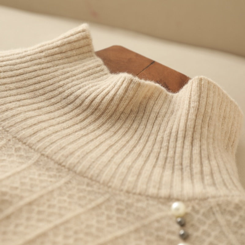 Stylish Women's Slim Turtleneck Knitted Pullover Top