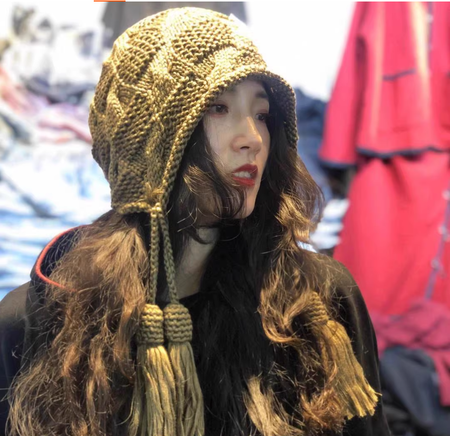 womens Winter knitted turban hat