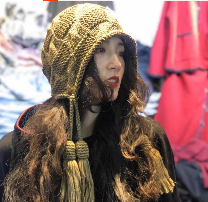 womens Winter knitted turban hat