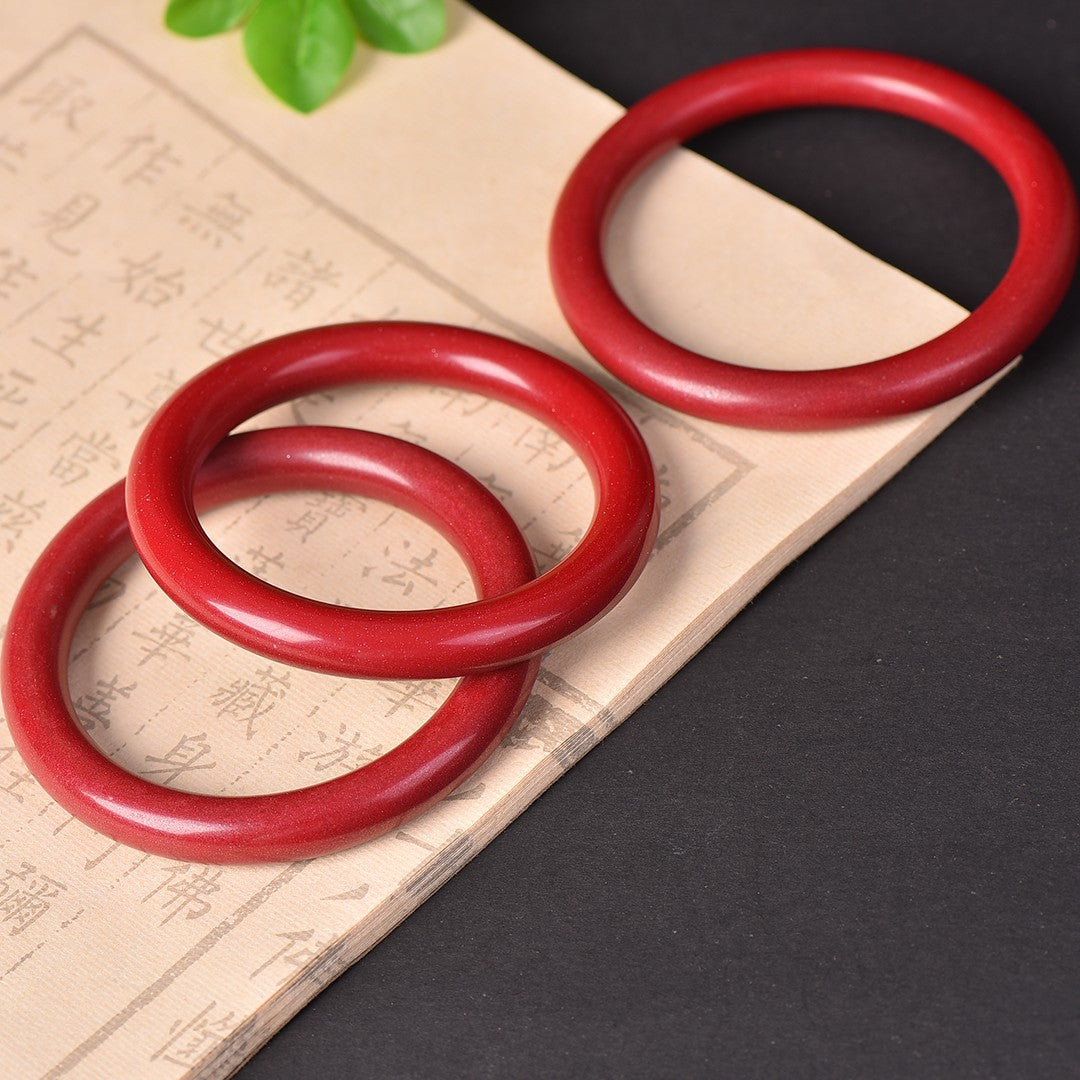 Lucky Cinnabar Bracelet for Women in Retro Chinese Style