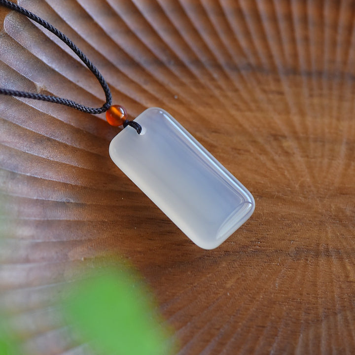Large ice chalcedony pendant for women Necklace Amulet