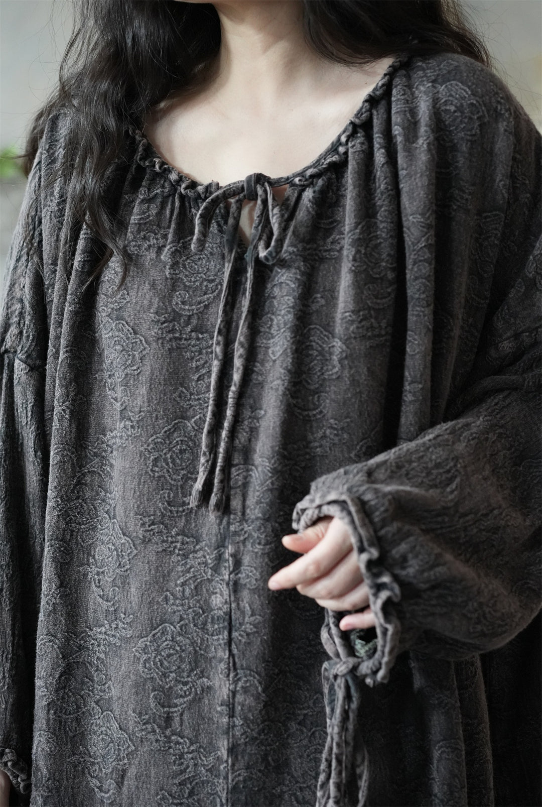 Autumn Women's Linen Oversized Maxi Dress