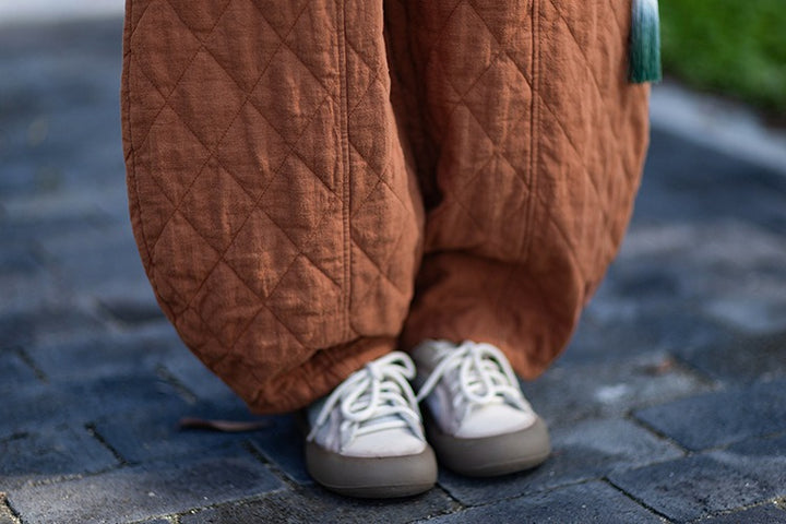 Women's Winter Christmas Quilted Linen Harem Pants