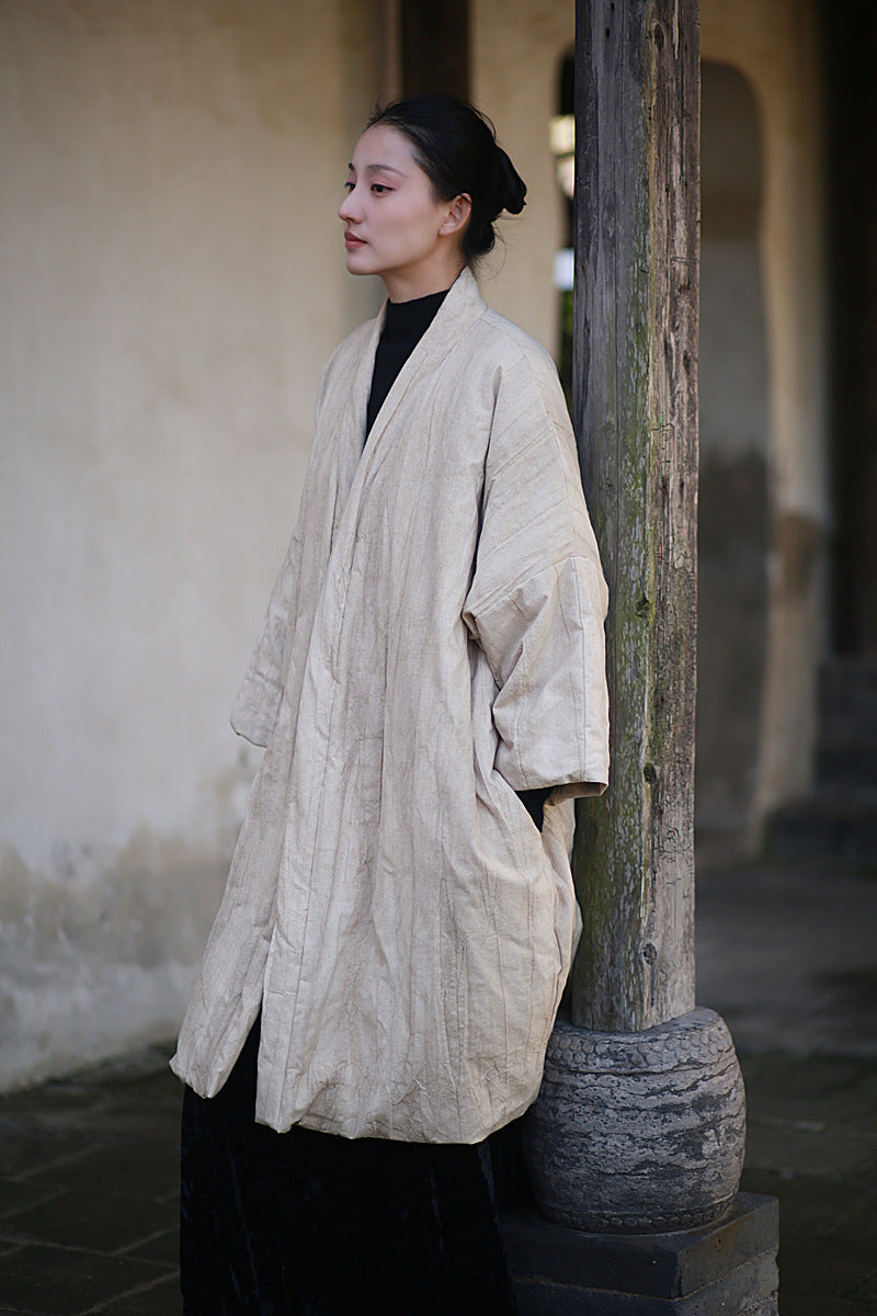 Women's linen-filled winter warm coat