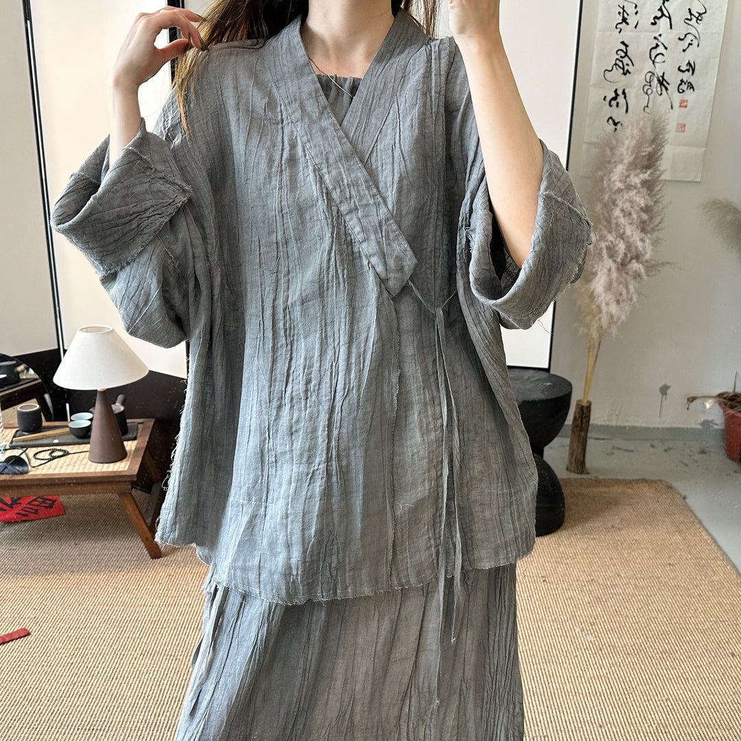 Casual Tie-Dye Cardigan Tops Shirt