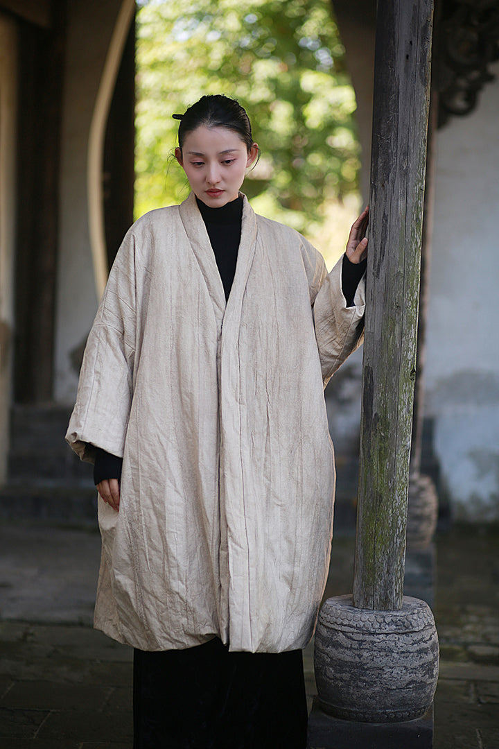 Women's linen-filled winter warm coat