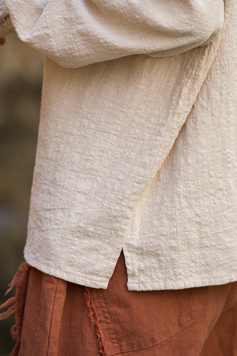 Women's Linen Zen Meditation Long Sleeve Loose Blouses