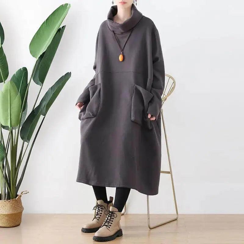 Women's Cotton Dress Elegant Autumn Dress for Women by Thebesttailor