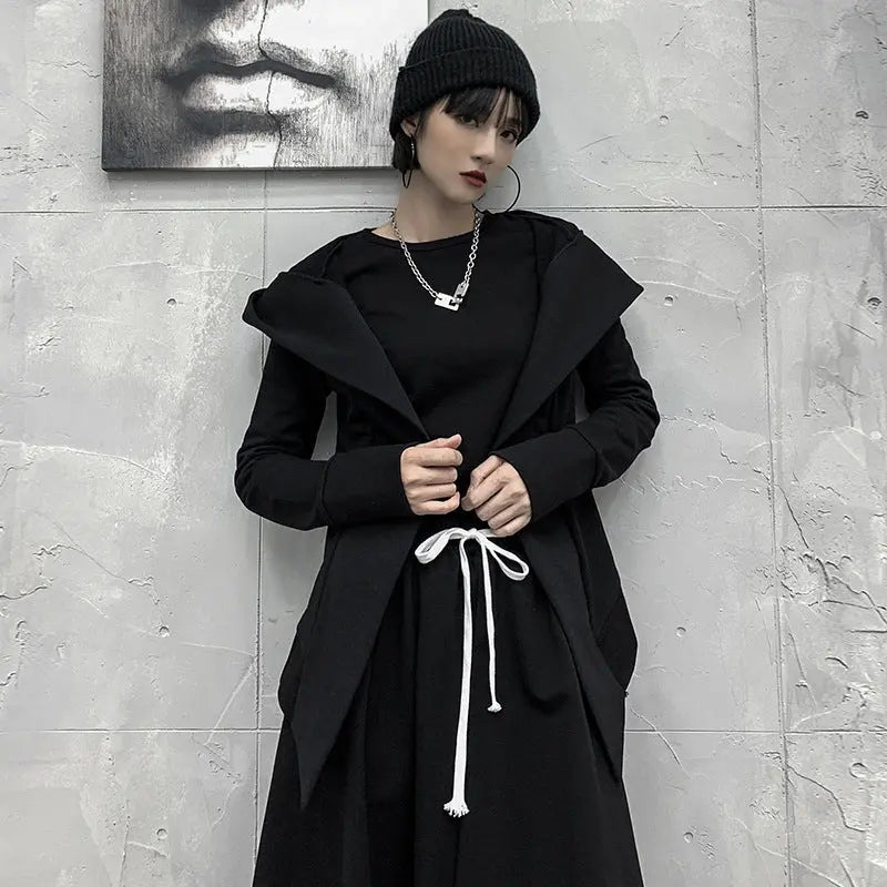 Black Long Hooded Jackets