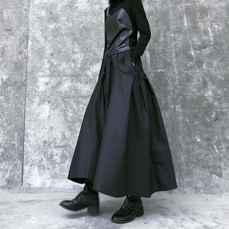Gothic Black Maxi Dress