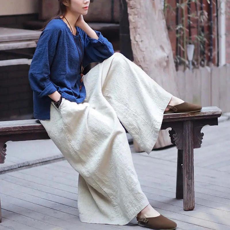 Chic Vintage Linen Culottes: Must-Have Casual Summer Staple by Thebesttailor