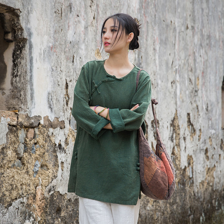 Best Linen Casual Blouses For Relaxed Weekends - Solid