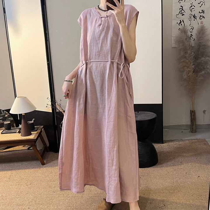 Casual Sleeveless Linen Long Dresses