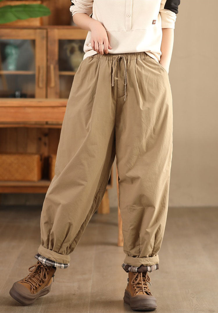 Winter casual double-padded warm harem pants for women