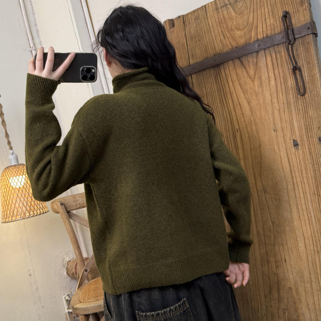 Women's Pullover Long-Sleeved Alpaca Sweater