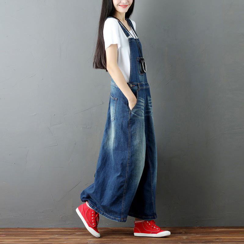 Women's Blue Jean Overall Dress by Thebesttailor