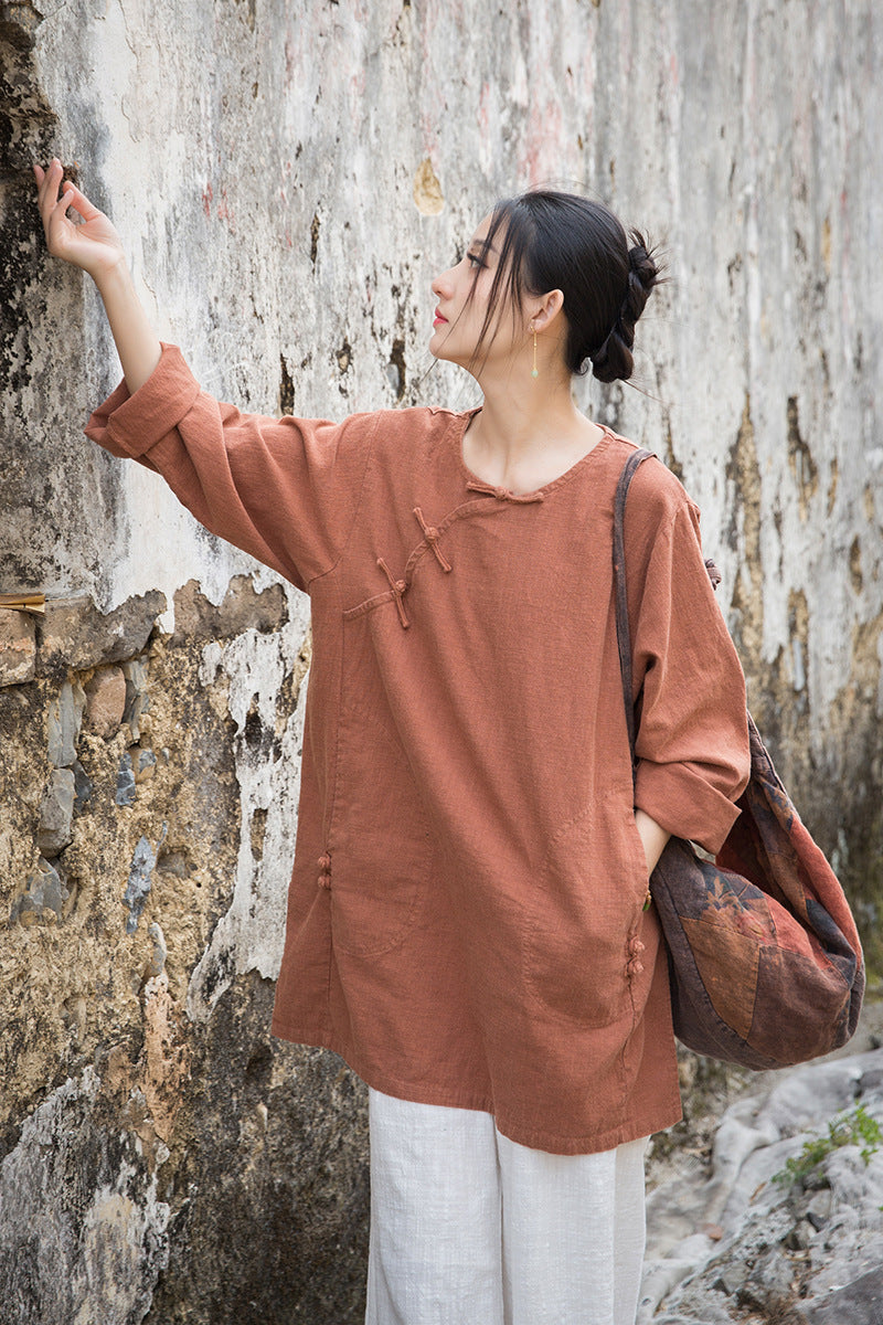 Best Linen Casual Blouses For Relaxed Weekends - Solid