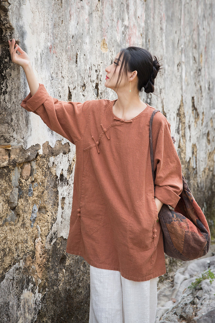 Best Linen Casual Blouses For Relaxed Weekends - Solid
