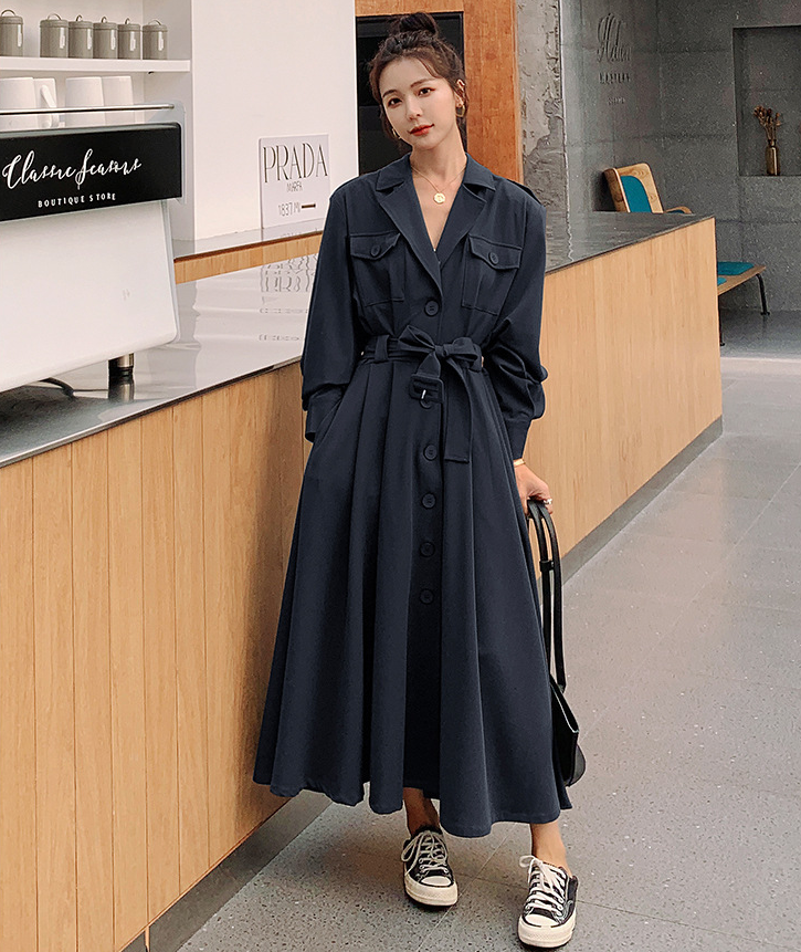 New Fall/Winter Waisted Fashionable Trench Coat