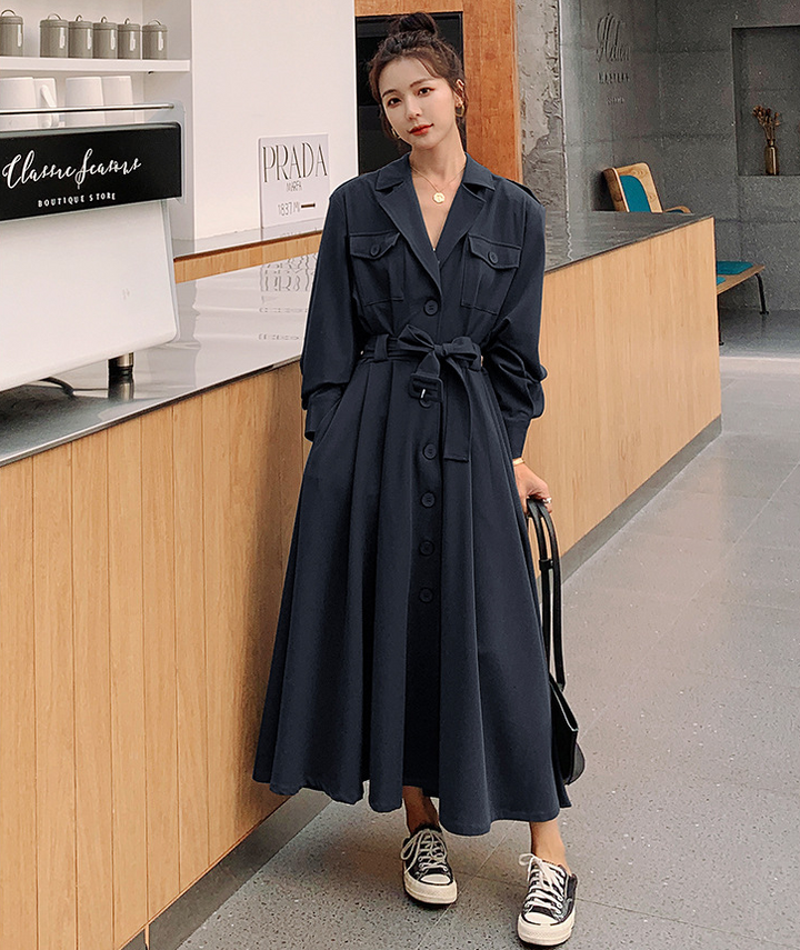 New Fall/Winter Waisted Fashionable Trench Coat