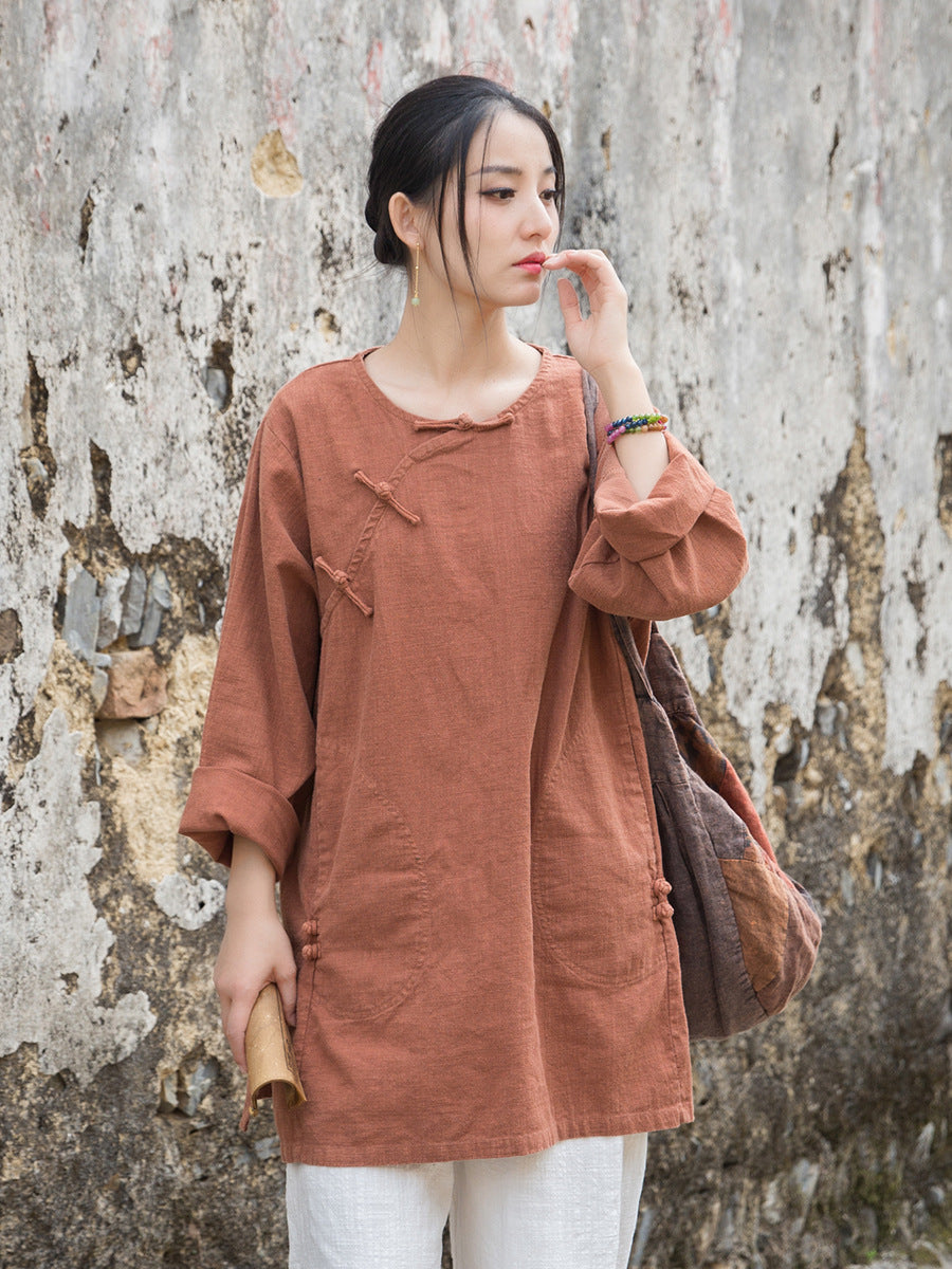 Best Linen Casual Blouses For Relaxed Weekends - Solid