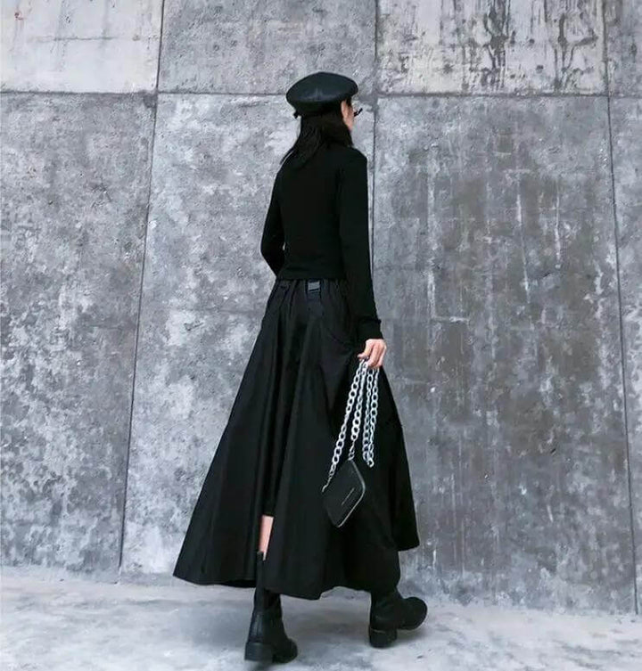 Gothic Black Maxi Dress