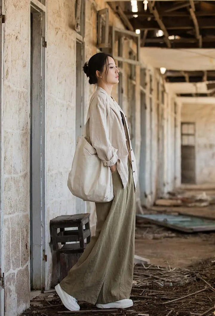 Women's White Linen Blouse