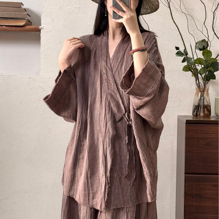 Casual Tie-Dye Cardigan Tops Shirt