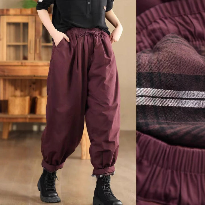Winter casual double-padded warm harem pants for women