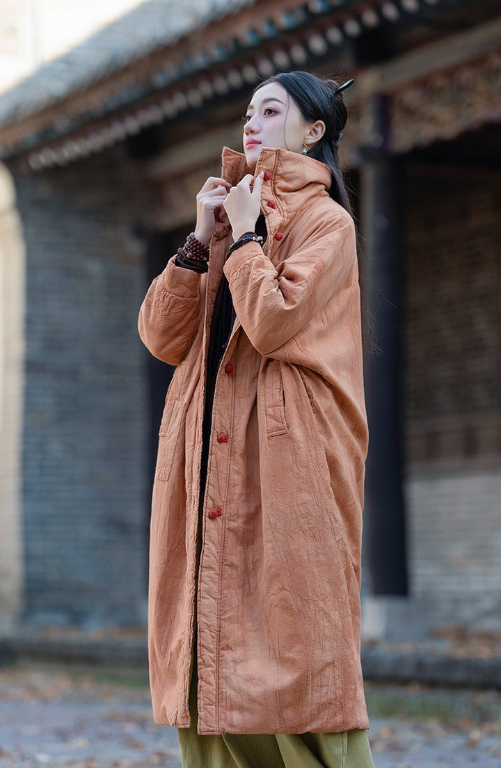 Women's Quilted Cotton Winter Long Coat