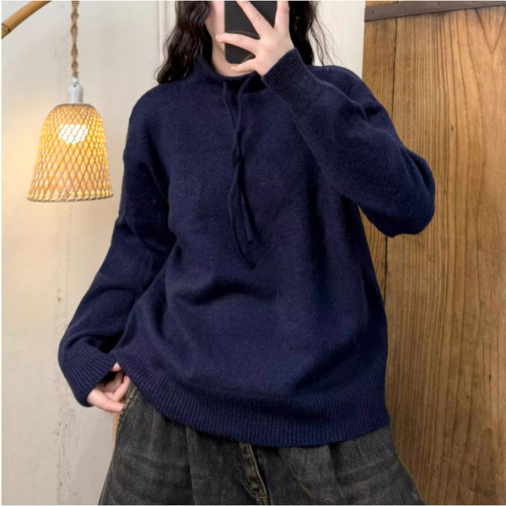 Women's Pullover Long-Sleeved Alpaca Sweater