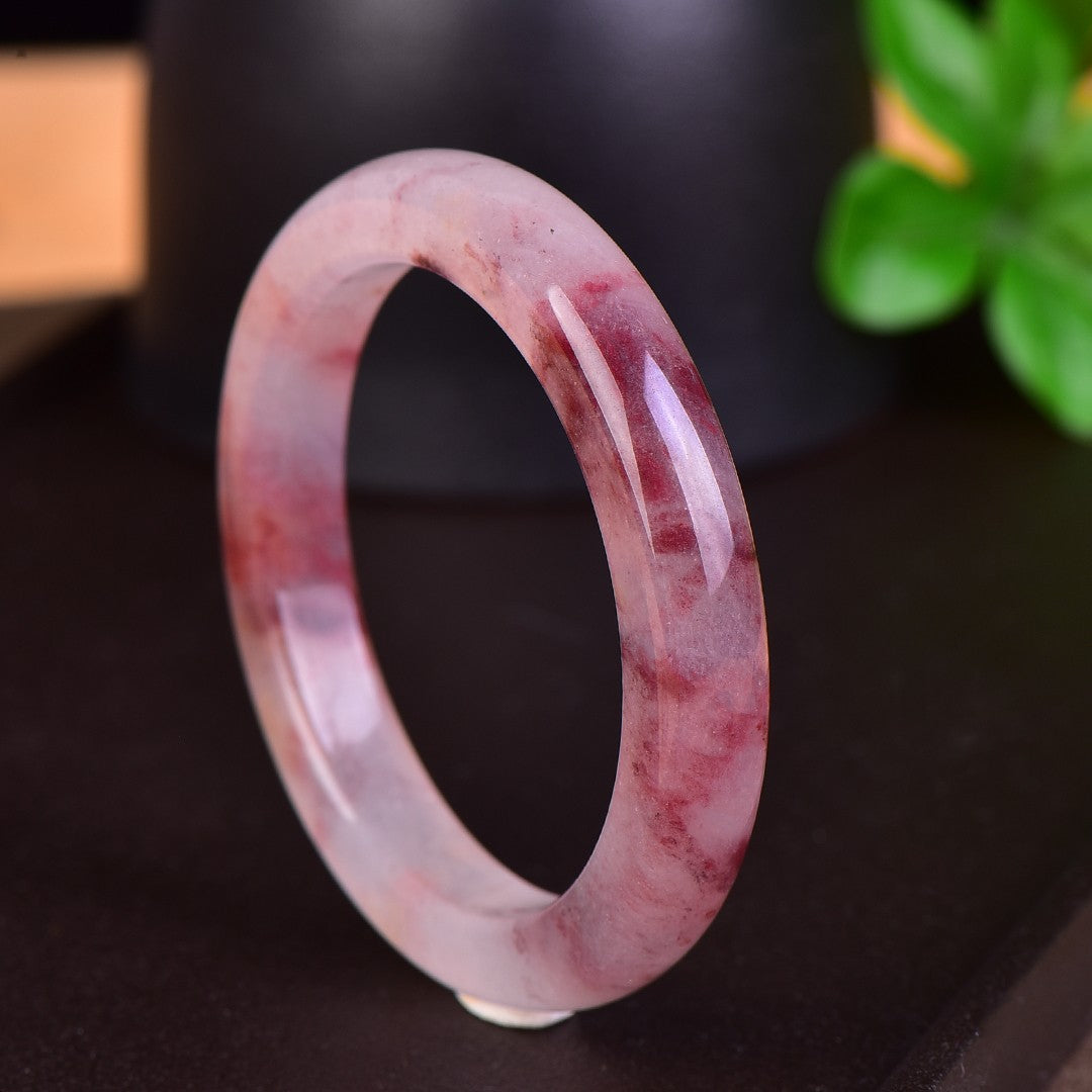 Elegant Violet Jade Bracelet For Women In Chinese Style