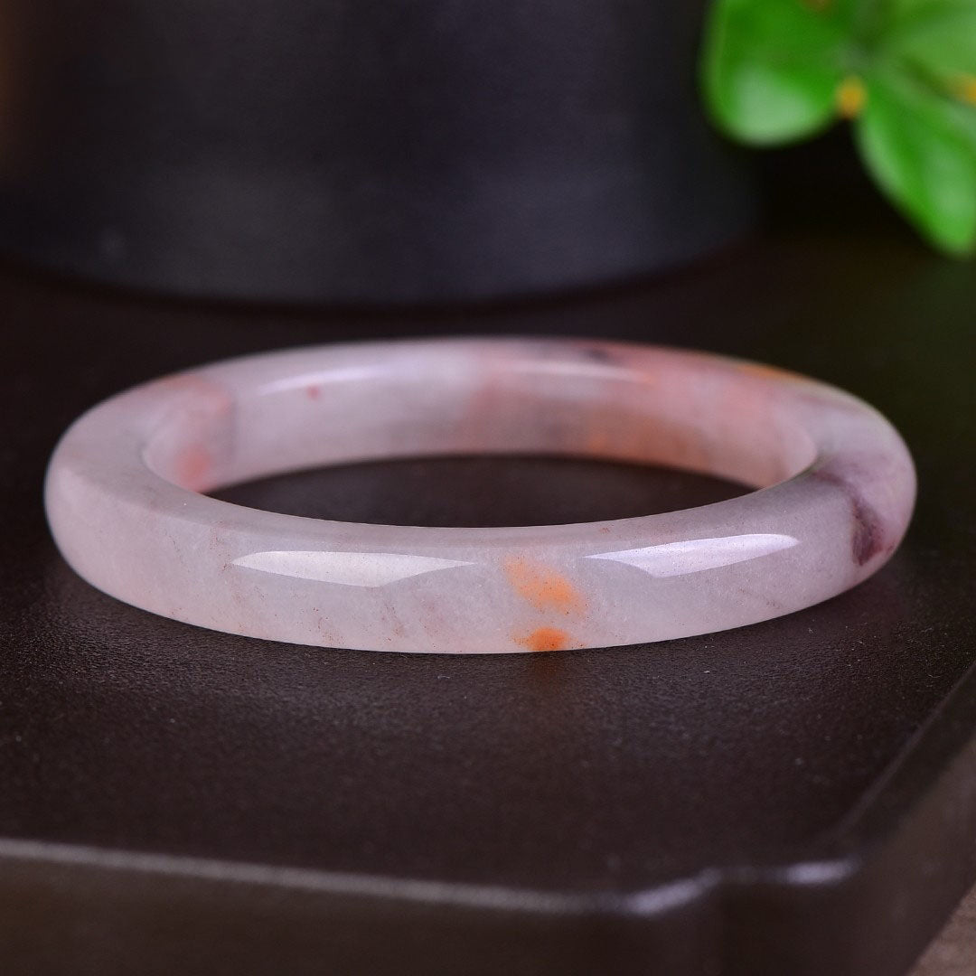 Elegant Violet Jade Bracelet For Women In Chinese Style